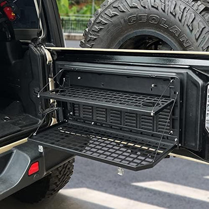 Tailgate Table Rear Foldable Cargo Shelf Aluminum Alloy Storage Shelf MOLLE - Image 4