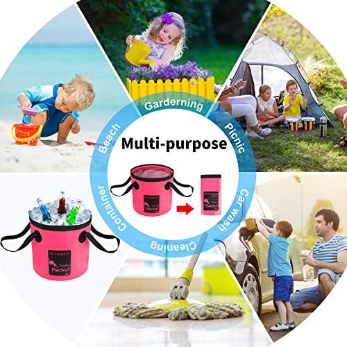 Collapsible Bucket 5 Gallon Container Folding Water Bucket Portable Wash Basin - Image 6