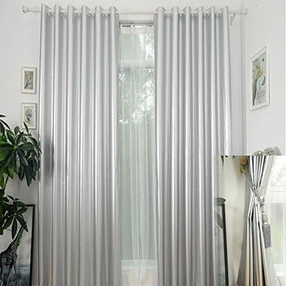 Blackout Drapery Shade Fabric Black and Silver 100 Percent Shading Light - Image 3