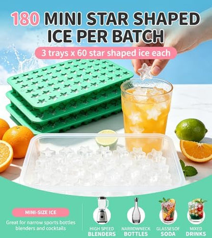 Star Ice Cube Tray Set, Silicone Nugget Ice Molds - Image 4