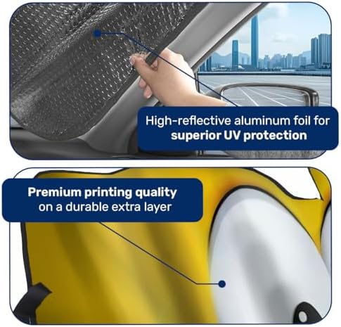 GENANY Yellow Dog Windshield Sun Shade 55 x 30 Inch - Image 4