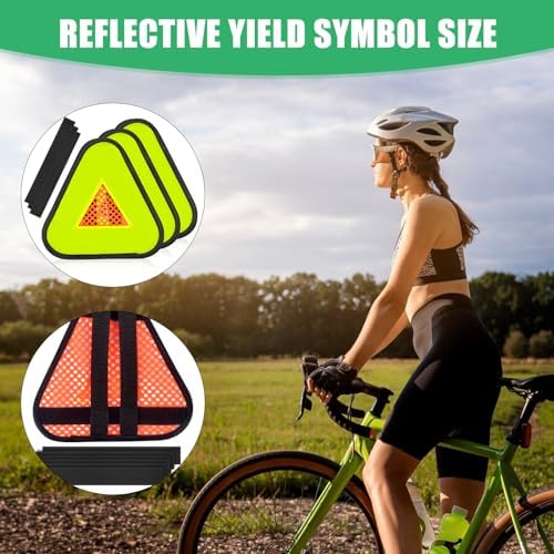 DLUGOPIS Reflective Yield Symbol 7 * 7inch Reflective Safety Triangle Bike - Image 2