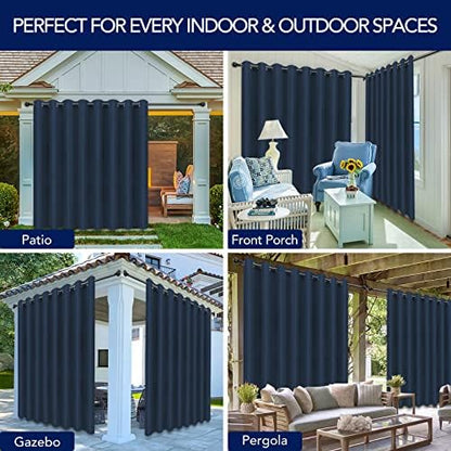 PureFit Outdoor Curtains for Patio Waterproof Weatherproof Outside Curtains - Image 5