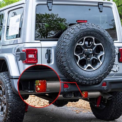 Christmas Hitch Covers for Trucks Christmas Balls Sparkling Red Trailer Hitch - Image 7
