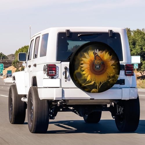 Butterfly and Sunflower She is Sunshine Spare Tire Cover - Image 2
