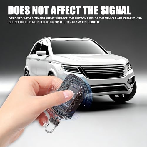 Car Key Case, PU Leather Auto Key Fob Cover, Car Smart Key Pouch - Image 4