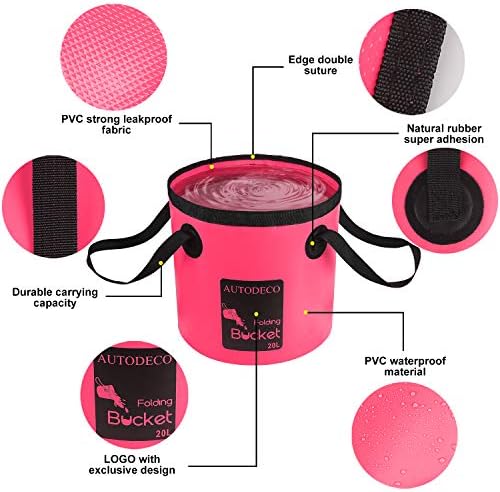 Collapsible Bucket 5 Gallon Container Folding Water Bucket Portable Wash Basin - Image 5