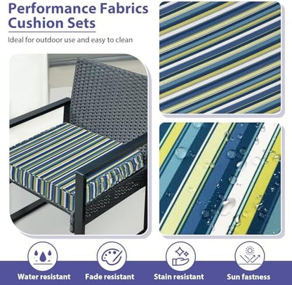 IPYNBAP Outdoor Chair Cushions Set of 4 -Waterproof Outdoor Seat Cushions - Image 3