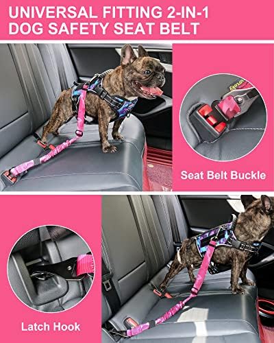 Hotsky Dog Seat Belt, Adjustable Safety Seatbelt 3-in-1 Car Harness - Image 6