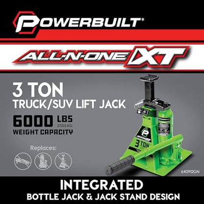 POWERBUILT 3 Ton All-in-One Hydraulic Bottle Jack and Jackstand in One - Image 2