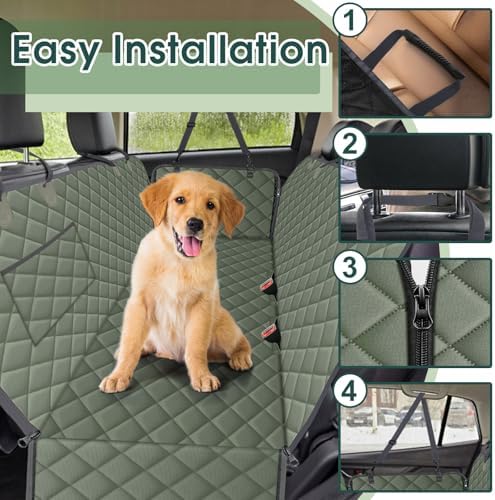 Waterproof Dog Car Seat Cover for Back Seat, Pet Hammock- S - Image 5