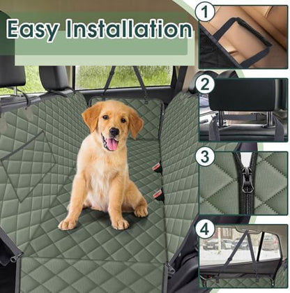 Waterproof Dog Car Seat Cover for Back Seat, Pet Hammock- S - Image 5