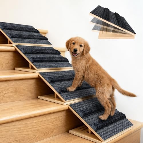 Upgraded Dog Ramps for Stairs, Adjustable Stair Ramp for Dogs by Unknown