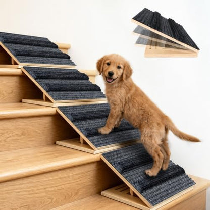 Upgraded Dog Ramps for Stairs, Adjustable Stair Ramp for Dogs by Unknown
