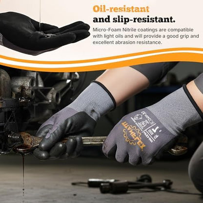TitanFlex Work Gloves, MicroFoam Nitrile Coated, Seamless Knit Nylon - Image 3