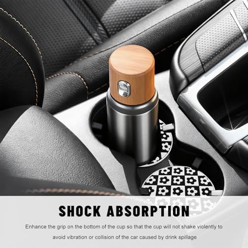 2 PCS Car Cup Coasters, 2.76 Inch Shockproof Auto Cup Holder Insert Coaster - Image 4