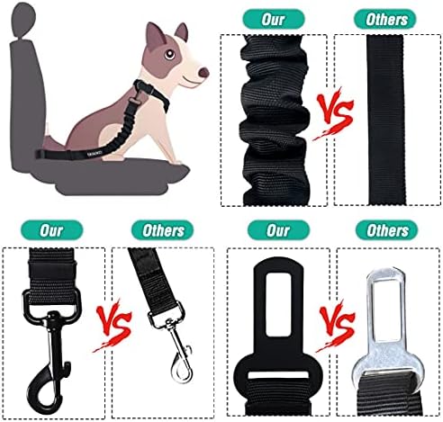 COOYOO Dog Seat Belt, Retractable Dog Car Harness Seat Belt - Image 6