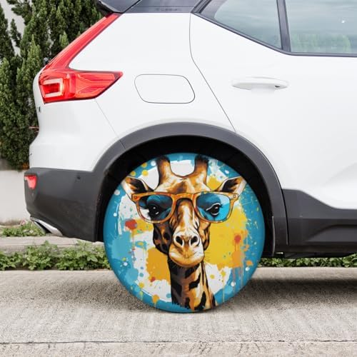 Spare Tire Cover for RV Trailer, Funny Giraffe Tire Covers Universal Fit for - Image 6