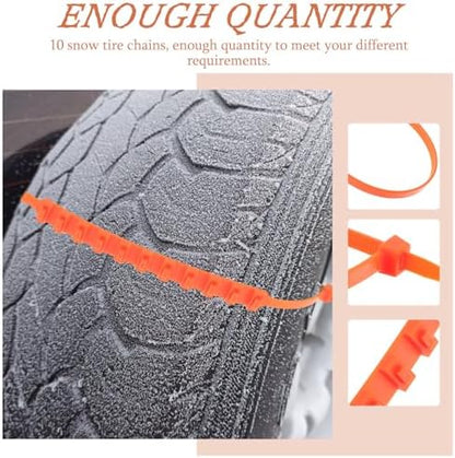 GALPADA 10Pcs Nylon Snow Tire Chains Anti-skid Traction Straps - Image 7