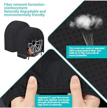 K-Musculo RV Tire Covers 4-Pack, 5 Layer Nonwoven Waterproof Wheel Covers - Image 3