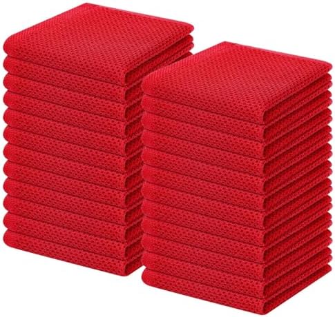 Homaxy 100% Cotton Waffle Weave Kitchen Dish Cloths 24-Pack by Homaxy