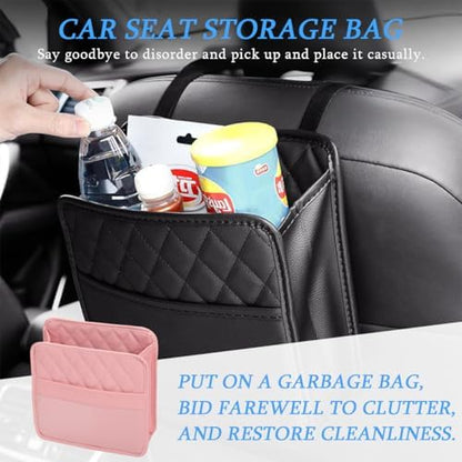 Car Seat Back Organizer, Leather Multipurpose Collapsible Vehicle Backseat - Image 4