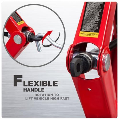 Big RED T10152-3 Torin Car Scissor Jack: Steel Portable Tire Jack - Image 4