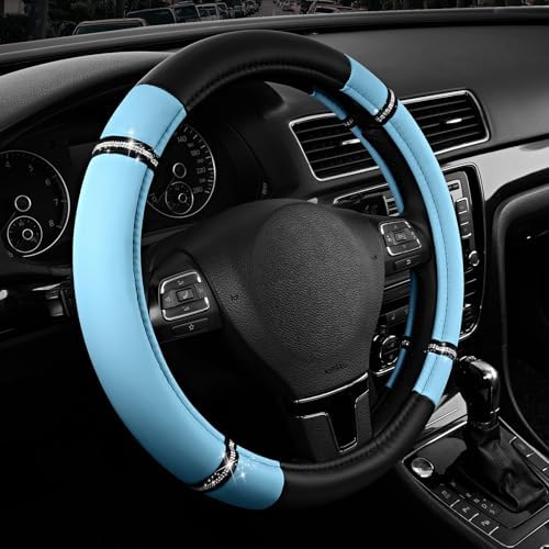 Road Comfort Leather Steering Wheel Cover – Premium Anti-Slip Car Steering by RoadComforts