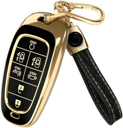 Lucrum Compatible with Hyundai Key Fob Cover & Keychain by Lucrum