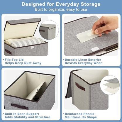 Bagnizer Large 42 Quarts Fabric Storage Bins - Image 6