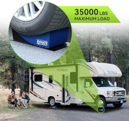 RVMATE Camper Levelers 8-Piece Kit RV Leveling Blocks Camper Wheel Chocks - Image 4