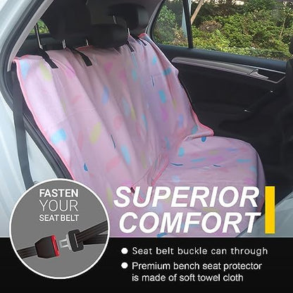 Back Seat Cover for Car Trucks Van SUV Jeep, Waterproof Rear Bench Towel Seat - Image 4