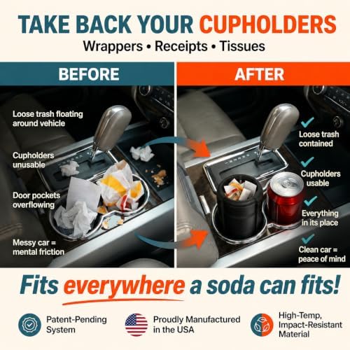 Trash Trapper Car Trash Can Cup Holder | Trash Can - Image 2