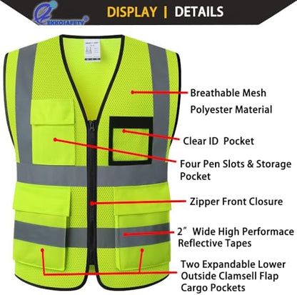 Hi Vis Reflective Safety Vest for Men Women - Image 3