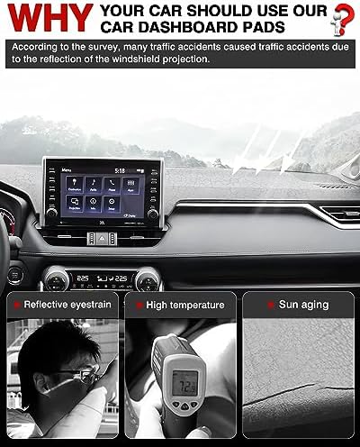 Cartist Dashboard Cover Mat for 2019-2022 2023 2024 2025 Toyota RAV4 - Image 2