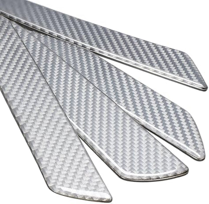 iPick Image for Ford Ranger Silver Real Carbon Fiber 4 Pcs Universal Door Sill - Image 4