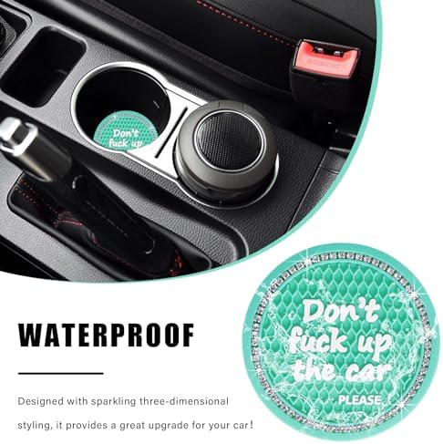 Ziciner 4 Pack Bling Car Cup Holder Coaster, 2.75 Inch Anti-Slip Auto Insert - Image 5