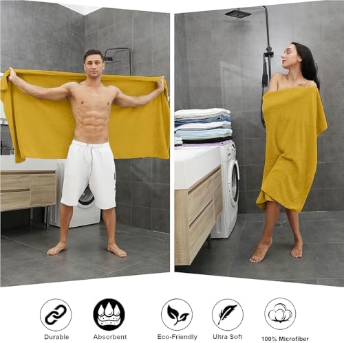8-Piece Bath Towel Set, 2 Extra Large Bath Towel Sheets, 2 Hand Towels and 4 - Image 5