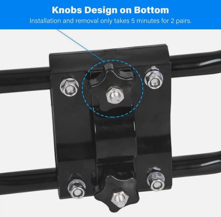 2 Pairs Kayak Roof Rack Carrier Boat Ski Surf Roof Mount Car Cross J-Bar - Image 6
