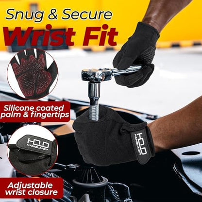 HANDLANDY Work Gloves for Men & Women, Utility Mechanic Working Gloves Touch - Image 5