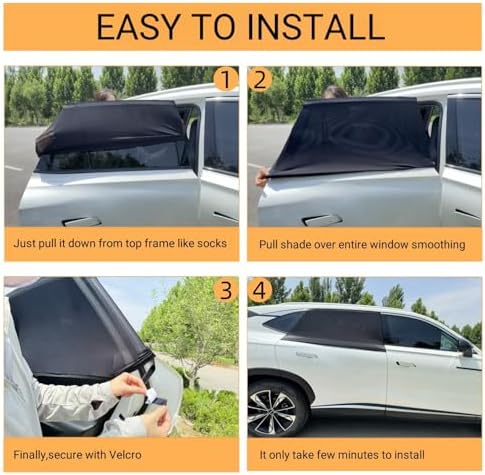 2 Pack Car Window Rear Side Mesh Screen 20"x43" Medium - Image 4
