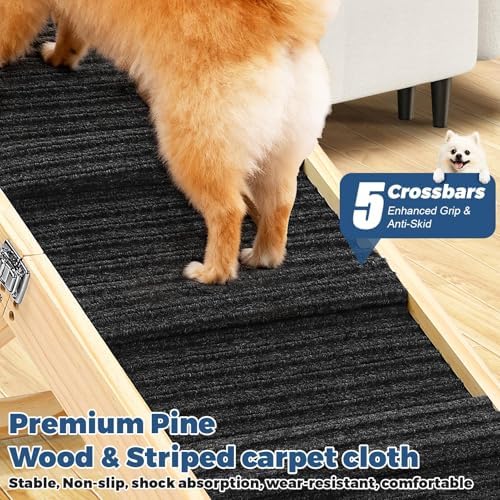 Small Dog Ramp, Dog Ramp for Bed, 13.7" W Foldable Pet Ramps for Small Dogs to - Image 6