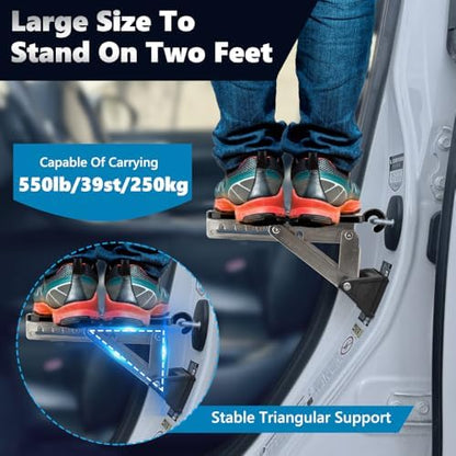 Adjustable Car Door Step, Aluminum Alloy Sturdy Foot Stand, 7 Angle Design - Image 4