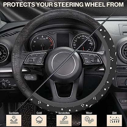 Steering Wheel Cover Moon and Star, 15 Inch Car Accessories - Image 3