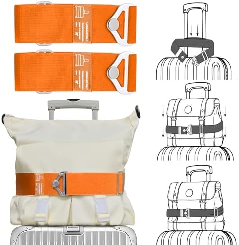2-in-1 Travel Strap for Luggage Over Handle, Luggage Belt for Carry on Bag by LvliLighting