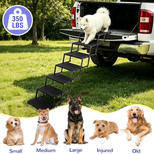 Dog Steps for Car and Truck, 37.5" H Foldable Dog Stairs for Large Dogs - Image 7