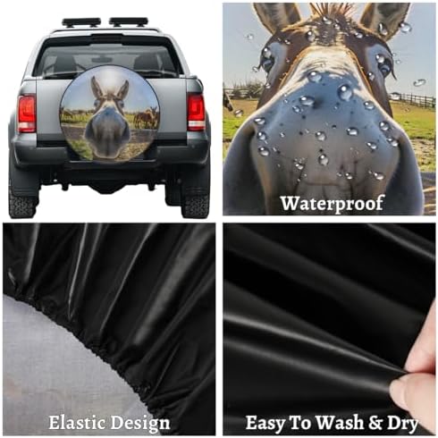 cfpolar Spare Tire Cover Funny Donkey Wheel Covers Protectors Waterproof - Image 5