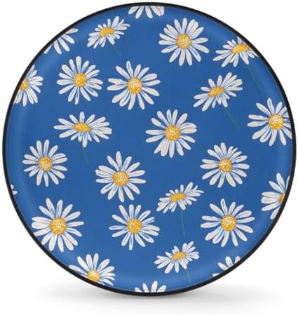 Flowers Blue Daisy Spare Tire Cover Waterproof Dust-Proof Spare Wheel Covers by Unknown
