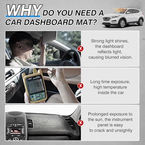 CARTIST Dash Cover for Hyundai Tucson 2016-2018 Dashboard Cover Mat - Image 2