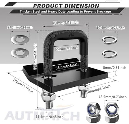 AUTMATCH Hitch Tightener Anti-Rattle Clamp - Image 4